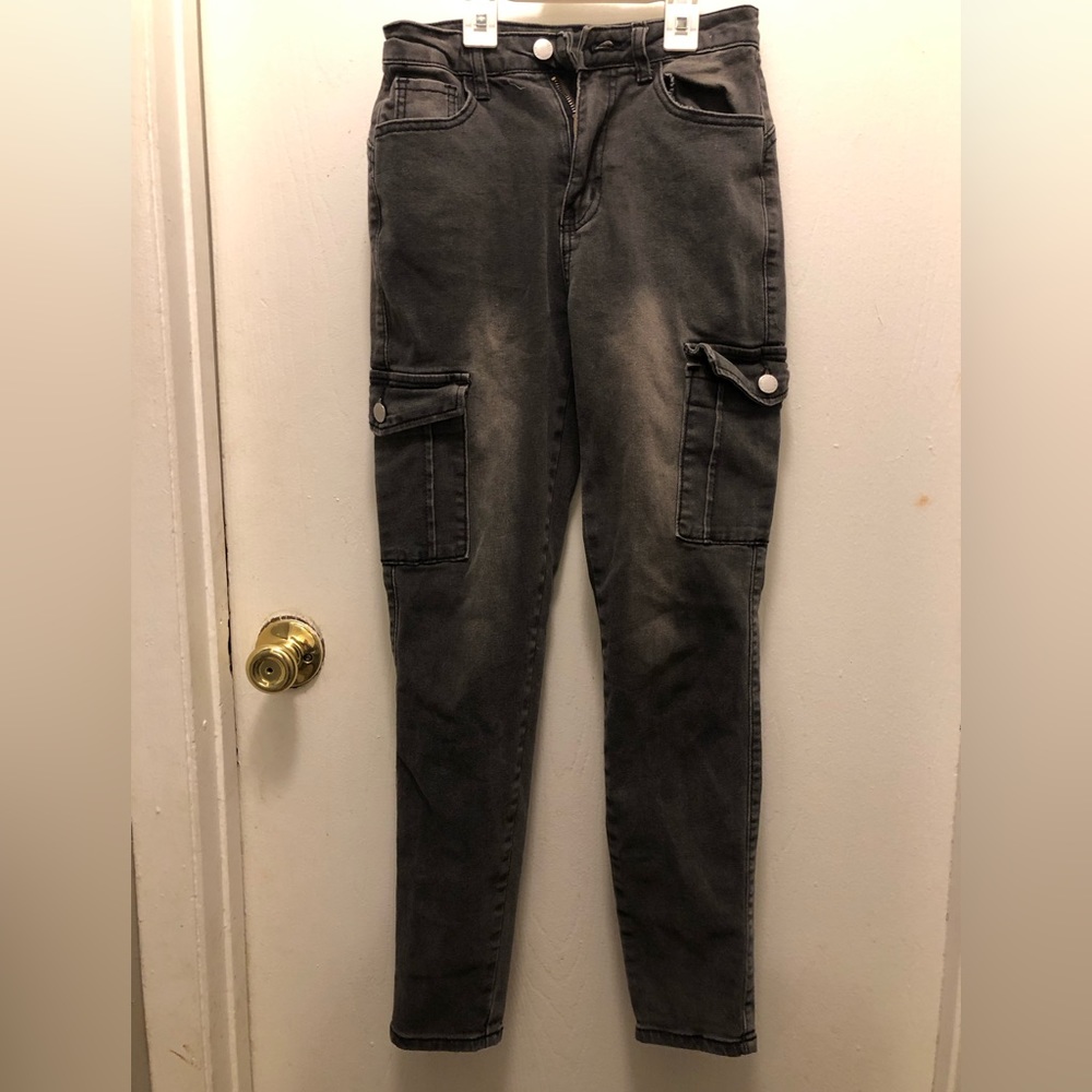 Shein black cargo jeans size 25